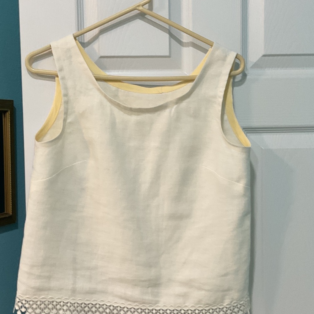 Ladies cream color linen top